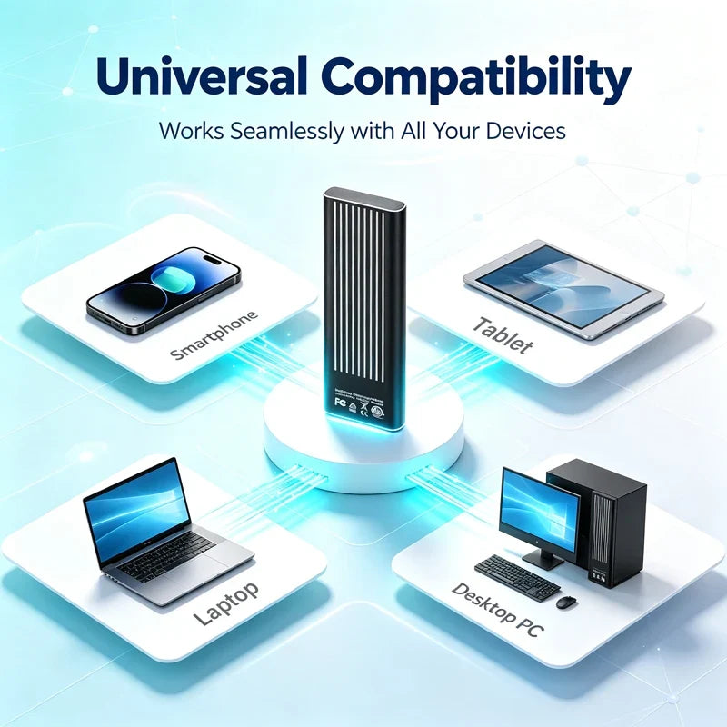 Mini Portable SSD 12TB High‑speed Authentic High‑performance for Desktop PC Mac Surveillance Monitoring Video File Data Storage