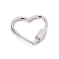 Simple Metal Heart Shaped Opening Keychain Handbag Strap Dog Chain Buckle Bag Lanyards Clip Hook DIY Accessories