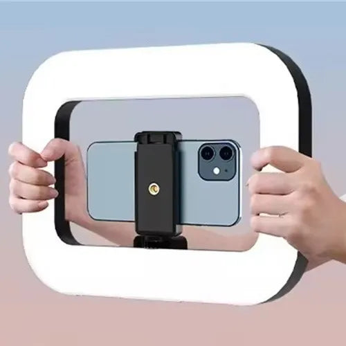 new Handheld Ring LED Rechargeable Fill light Portable Mobile Phone Live Broadcast Photography Desktop Rabbit Cage Selfie Light