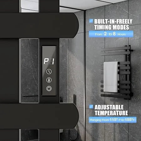 Improving Quality of Life Towel Warmers for Bathroom, Electric Heated Towel Rack, Wall Mounted Waterproof Towel Warmer Rack
