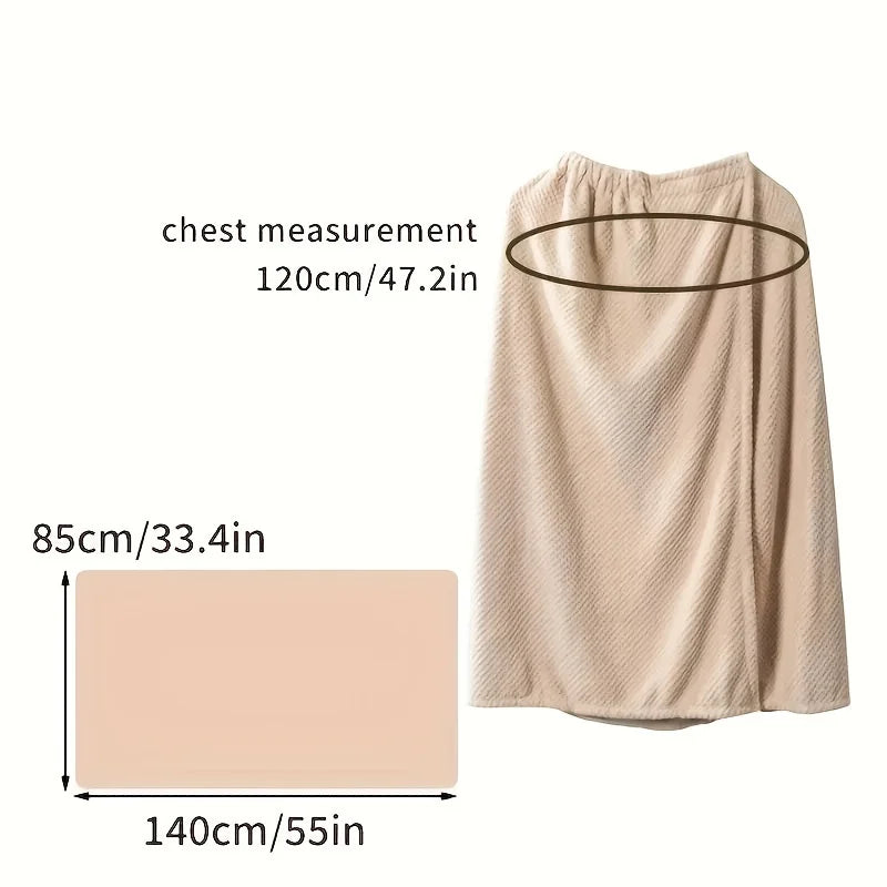 Women's Wearable Bathrobe Towel - 1/2 Pcs Quick Dry Soft Spa Wrap | Easy Care Contemporary Design for Home & Spa
