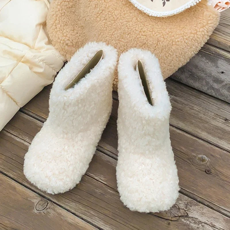 Girls Winter Thermal Boots – Furry Warm Ankle Boots