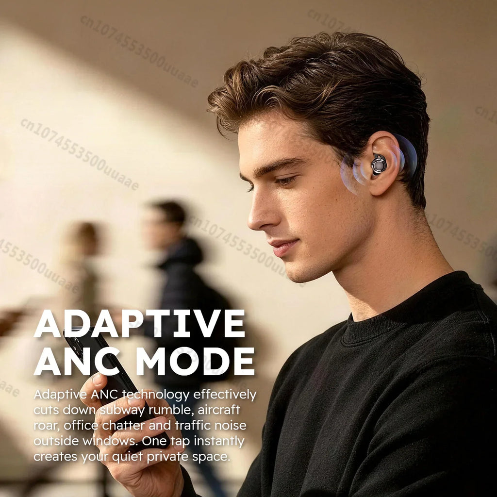Monster A08 ANC Bluetooth 6.0 Earbuds Mini Invisible In-Ear Sports Ear Buds Active Noise Cancellation TWS Wireless Earphone
