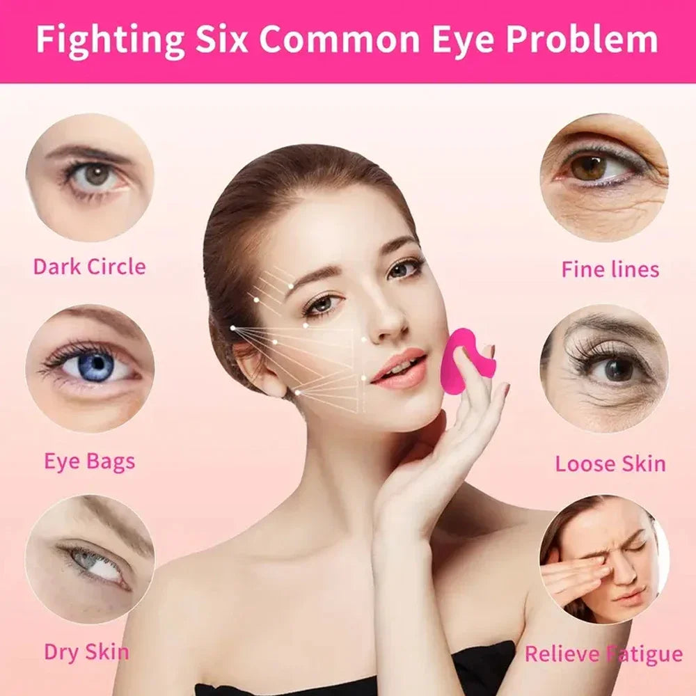 Pocket Mini Ring Face and Eye Massager Portable USB Charging Waterproof Face Eyes Relieve Fatigue Facial Skin Care Tools