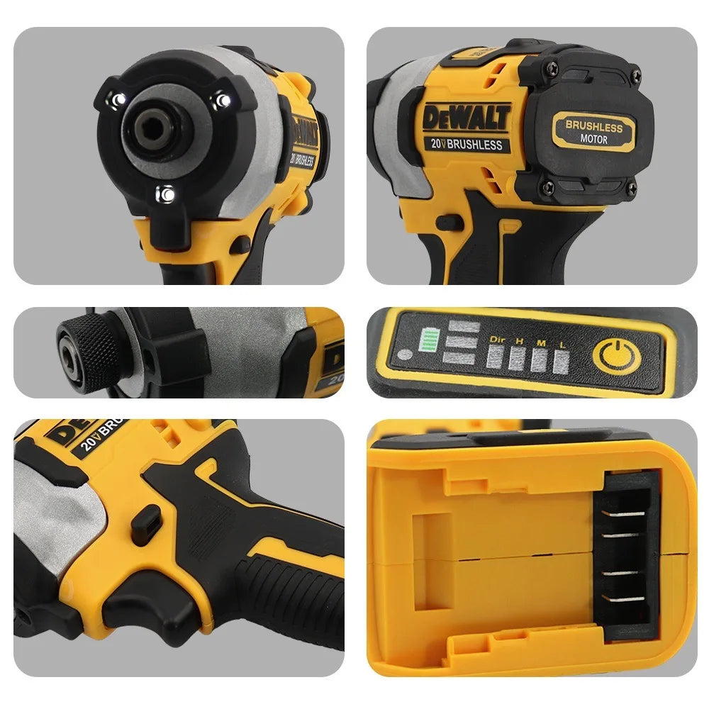 Dewalt DCF850 Wireless Brushless Electric Screwdriver Lightweight 20V Battery Impact Wrench Powerful Portable Tool