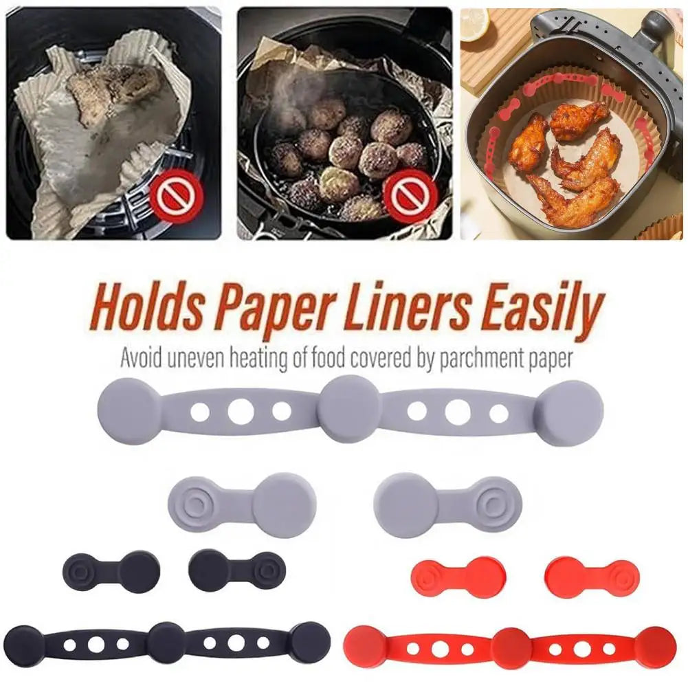 Air Fryer Magnet Silicone Buckle Baking Paper Fixation Tool Prevent Paper To Burn Magnetic Air Fryer Buckle for Kitchen Baking
