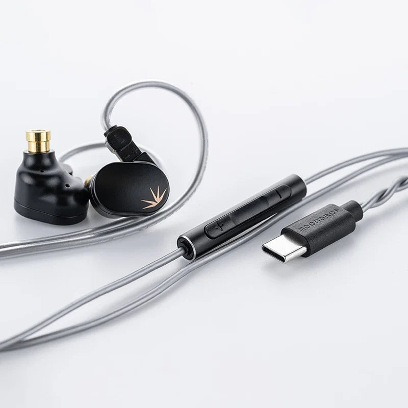 MOONDROP CHU II DSP Headphones High Performance Dynamic Driver USB-C In-ear Monitors TYPE-C With microphone earphone