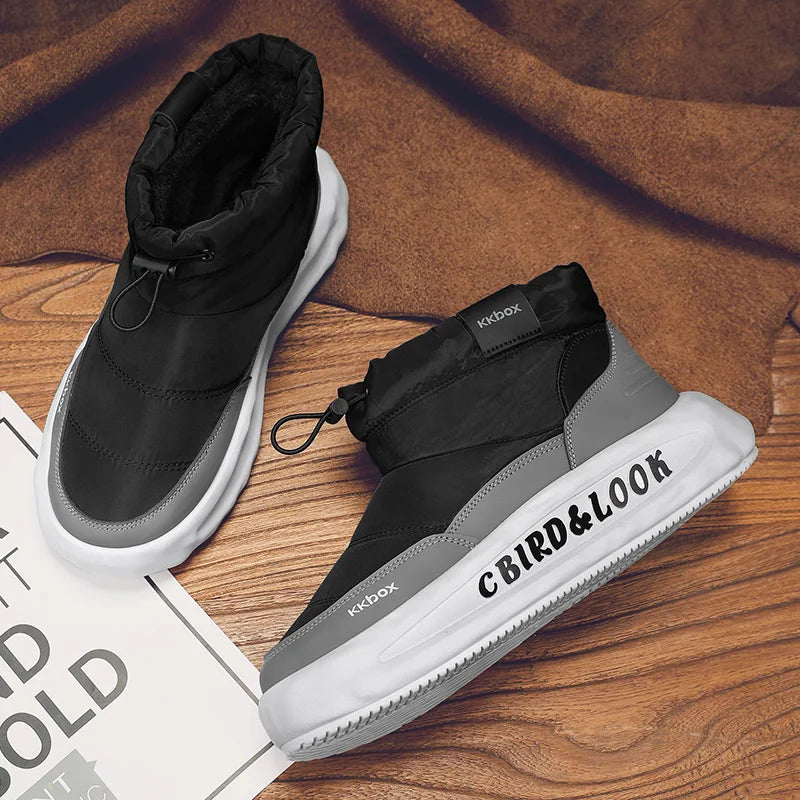 Men's Winter Velvet Ankle Boots, Warm Stylish Winter Shoes