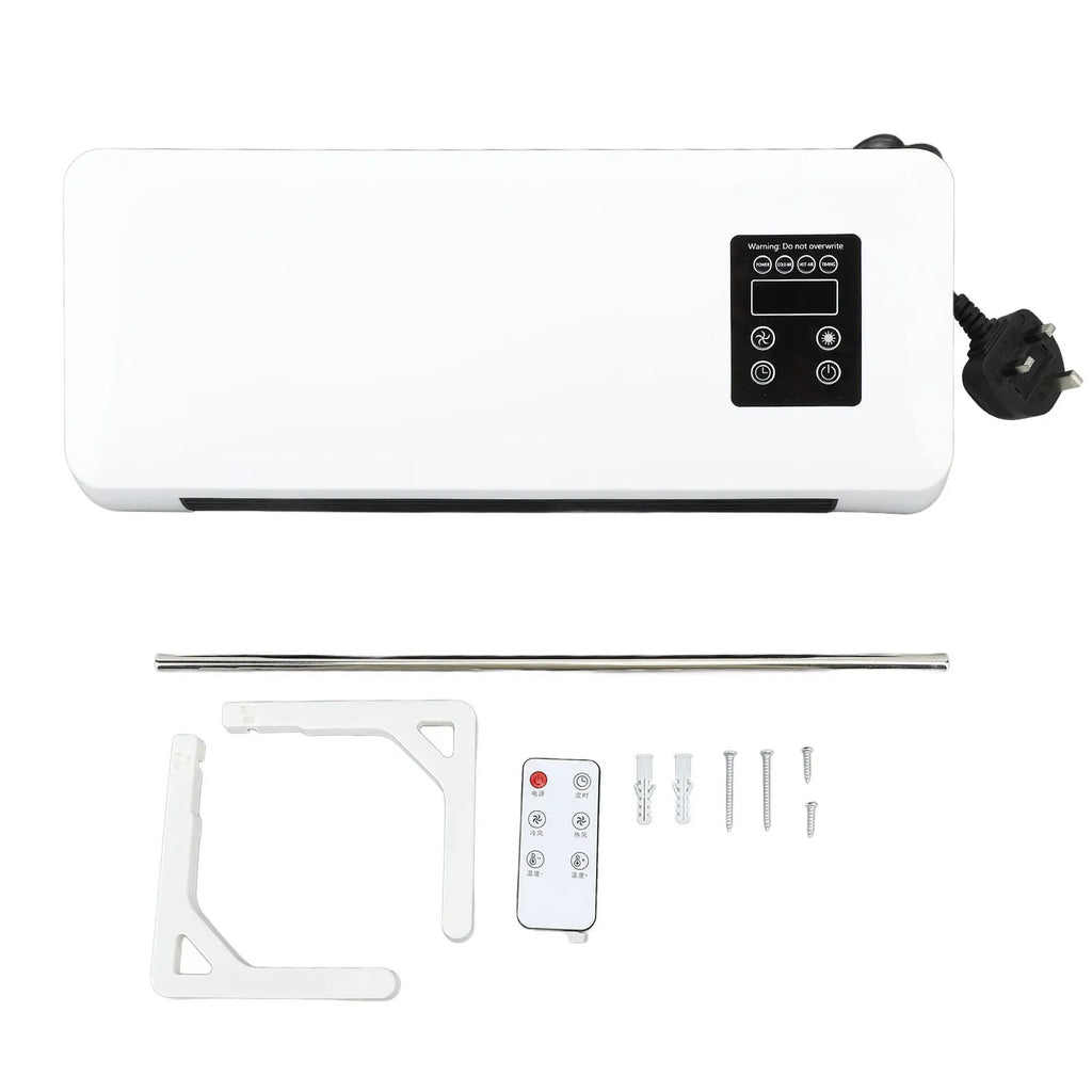 Wall Mounted Room Heater Waterproof Quick Heating Towel Drying Rack Space Saving Electric Wall Heater 1500W for Living Room