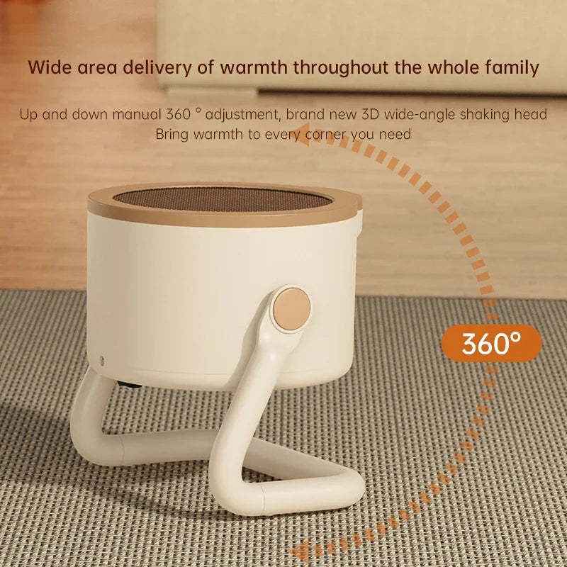 2026 500W Portable Desktop Electric Heater Warm Air Blower Heating Ceramic Space Heater With Tip Over Protection For Home Use