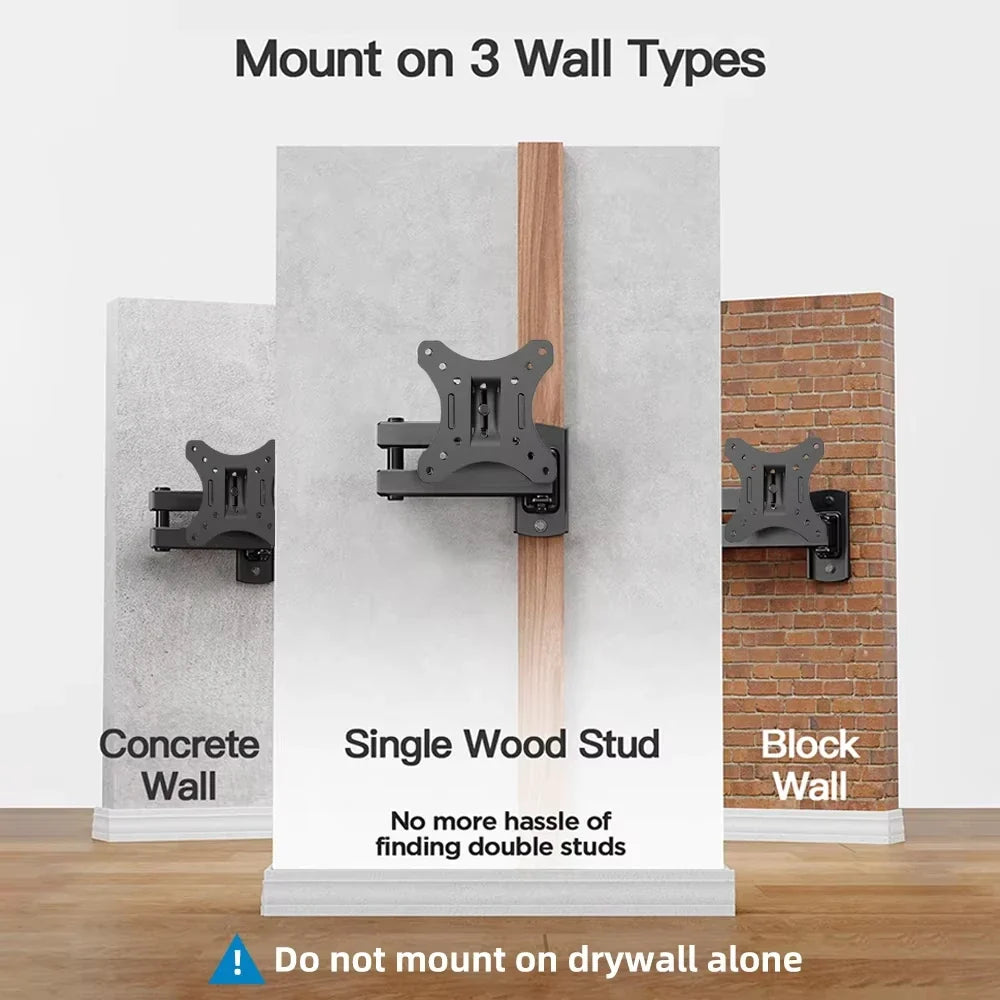 TV Monitor TV Mounts LCD LED Monitor Wall Mount Bracket Adjustable TV Screen Holder TV Frame Support For 10-32 Inches TV