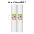 2 rolls of 500cm long textured rolls, vacuum compressed bags, single-sided mesh food vacuum packaging rolls, 2 packs