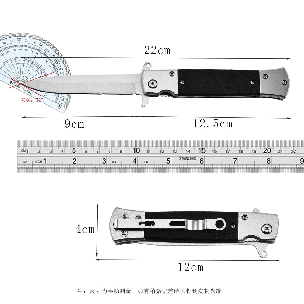 Portable Multifunctional Folding Knife, High Hardness Stainless Steel EDC Tool for Outdoor Camping Hiking Fishing