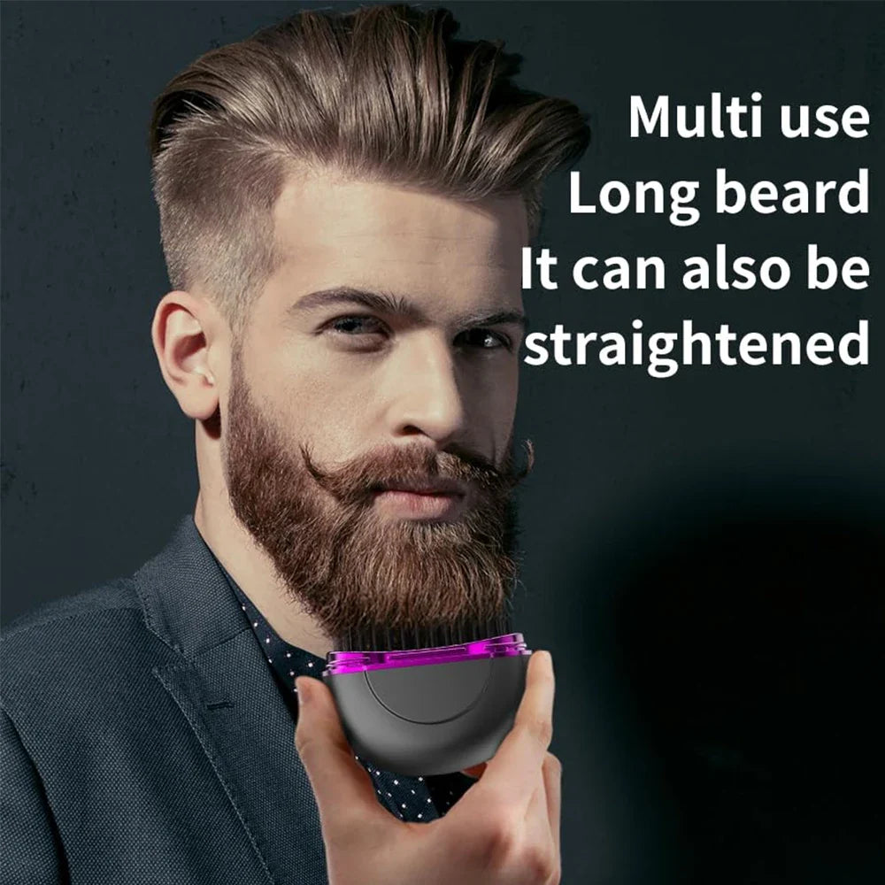 Mini Beard Straightener Wireless Hair Straightener Comb Electric Hair Brushes Lightweight Hair Straightener Brush for Travel