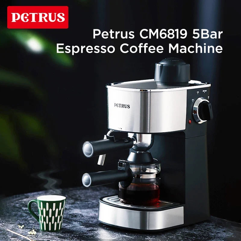 Petrus Coffee Machine Espresso Coffee Maker With Fancy Milk System Milk Bubble Maker(220V)