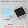 370 Solar Air Pump Portable Outdoor Fishing, Lithium Battery Powered High Power Oxygen Pump