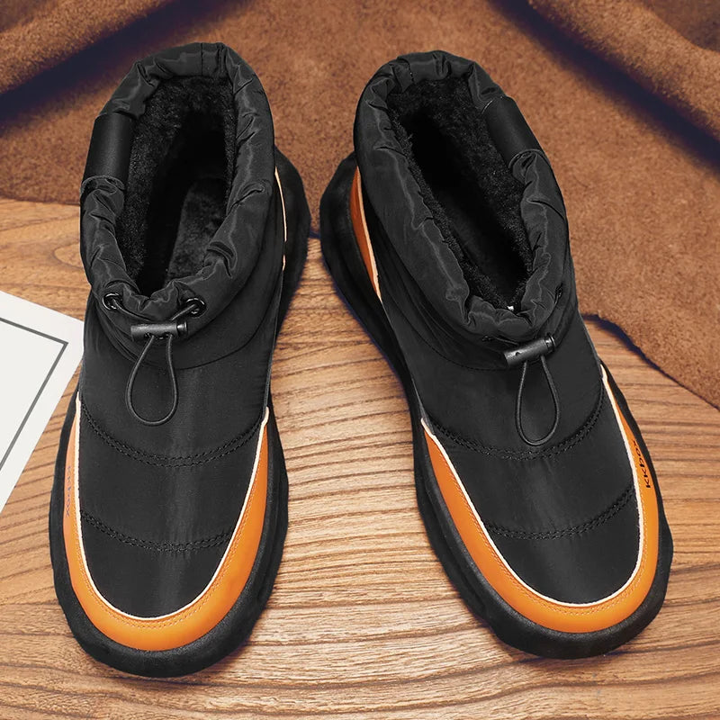 Men's Winter Velvet Ankle Boots, Warm Stylish Winter Shoes