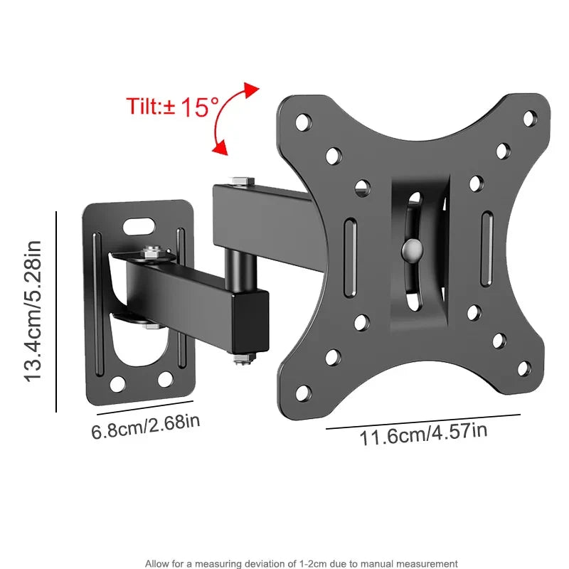 TV Monitor TV Mounts LCD LED Monitor Wall Mount Bracket Adjustable TV Screen Holder TV Frame Support For 10-32 Inches TV