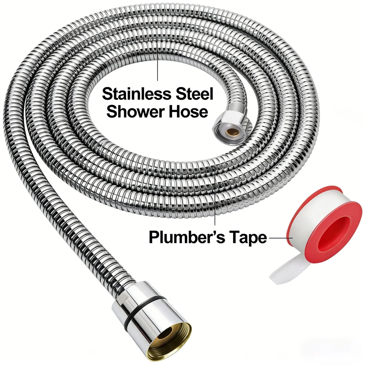 Spray hose, pressurized shower hose, explosion-proof water pipe, rain shower hose, thickened high-pressure shower hose ﻿