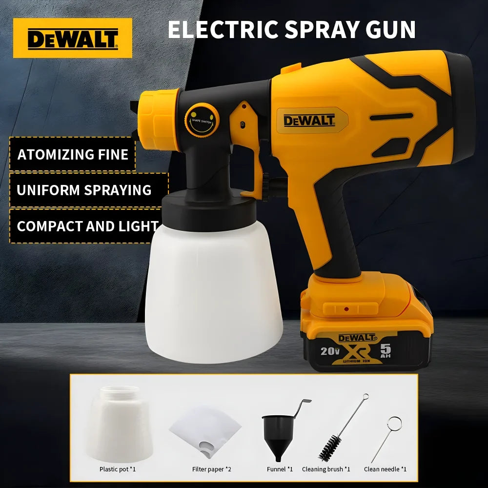 Dewalt Electric Spray Gun Brushless800ml Capacity Uniformly Sprays Water Mist Or Paint Powerful And Even Application 20V Battery