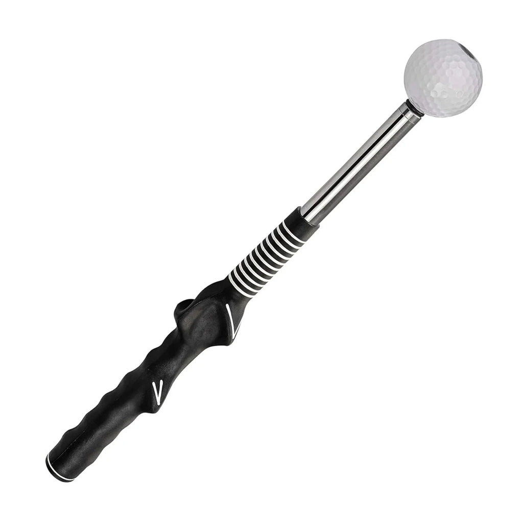 Retractable Golf Swing Training Aid Rhythm Click Sound Golf Grip Trainer Attachment for Indoor Practice Golf Accessories