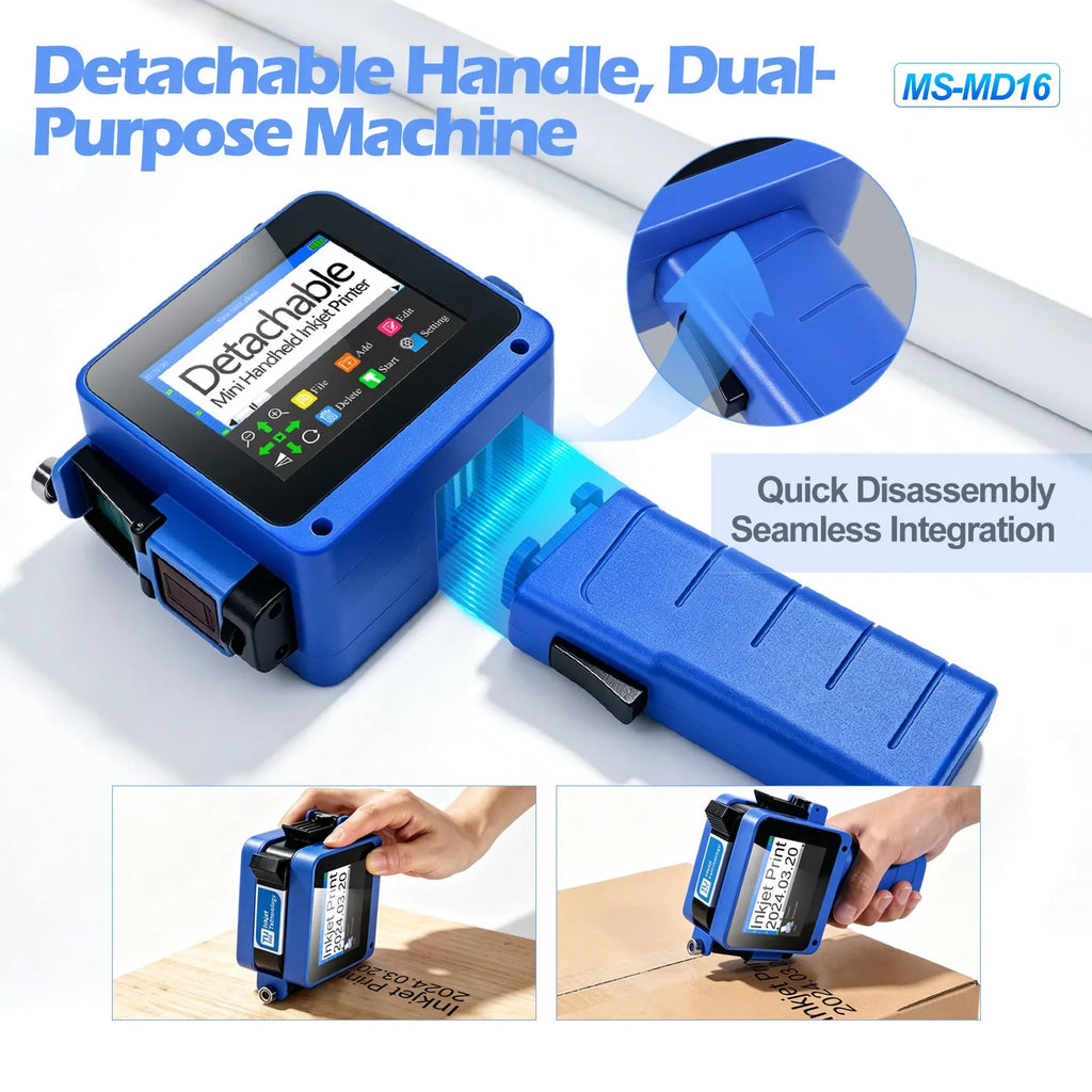 Mini Detachable Handheld Inkjet Printer MD16 Portable Compact Wireless Printing Device for Photos And Documents