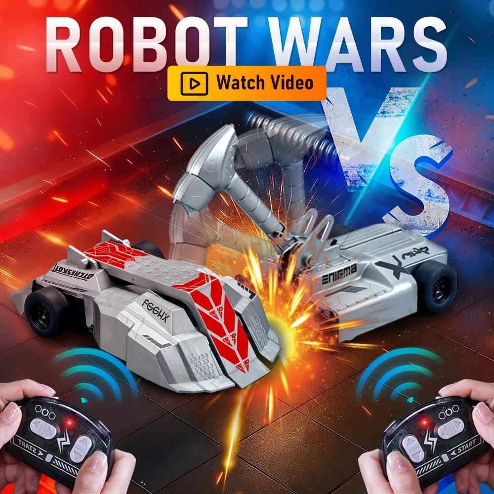 RC Robot Battle Set, Perfect Christmas New Year Gift, 2.4GHz 4WD Remote Control Toy for Kids