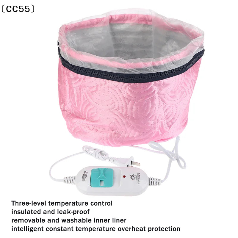 Hair Steamer Cap Electric Hair Heating Cap Thermal Hat Self-heating Hat SPA Nourishing Hair Styling Care〔CC55〕