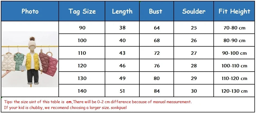 Kids Winter Vest – Warm Outdoor Padded Waistcoat