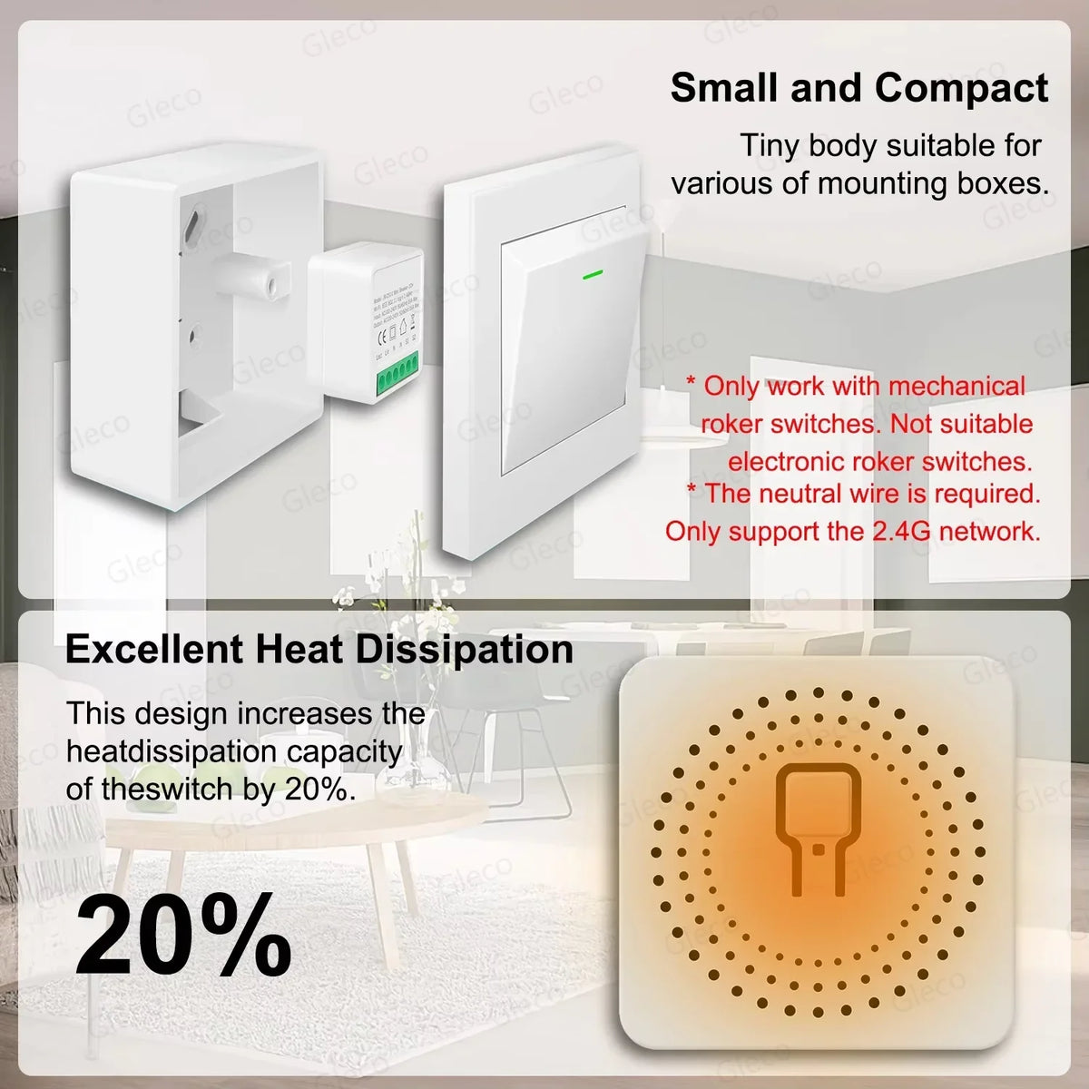 ZigBee Smart Mini Smart Light Switch 1/2CH Breaker Relay 16A 2 Way Control Smart Life APP Voice Control For Tuya Alexa Google
