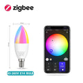 Zigbee Led Light Bulb E27 E14 GU10 Smart Lamp RGB+WW+CW Led Bulb Voice Control With Alexa,Google Home,Smartthings