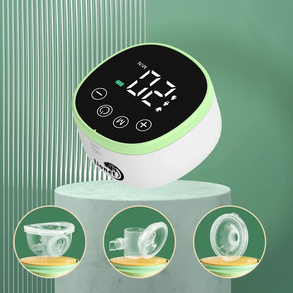 Wearable Hands Free Electric Breast Pump LED Display Anti‑Backflow Rechargeable Portable Milk Extractor Breastfeeding Tool