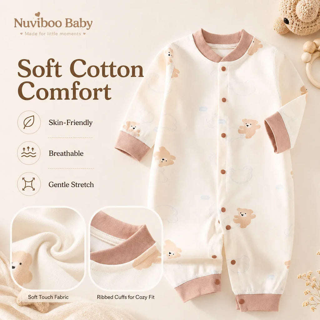Autumn Baby Clothes Newbron Spring 100 Cotton Underwear Newborn Onesie Romper Long Sleeve Loungewear Outfit Bodysuit & One Piece