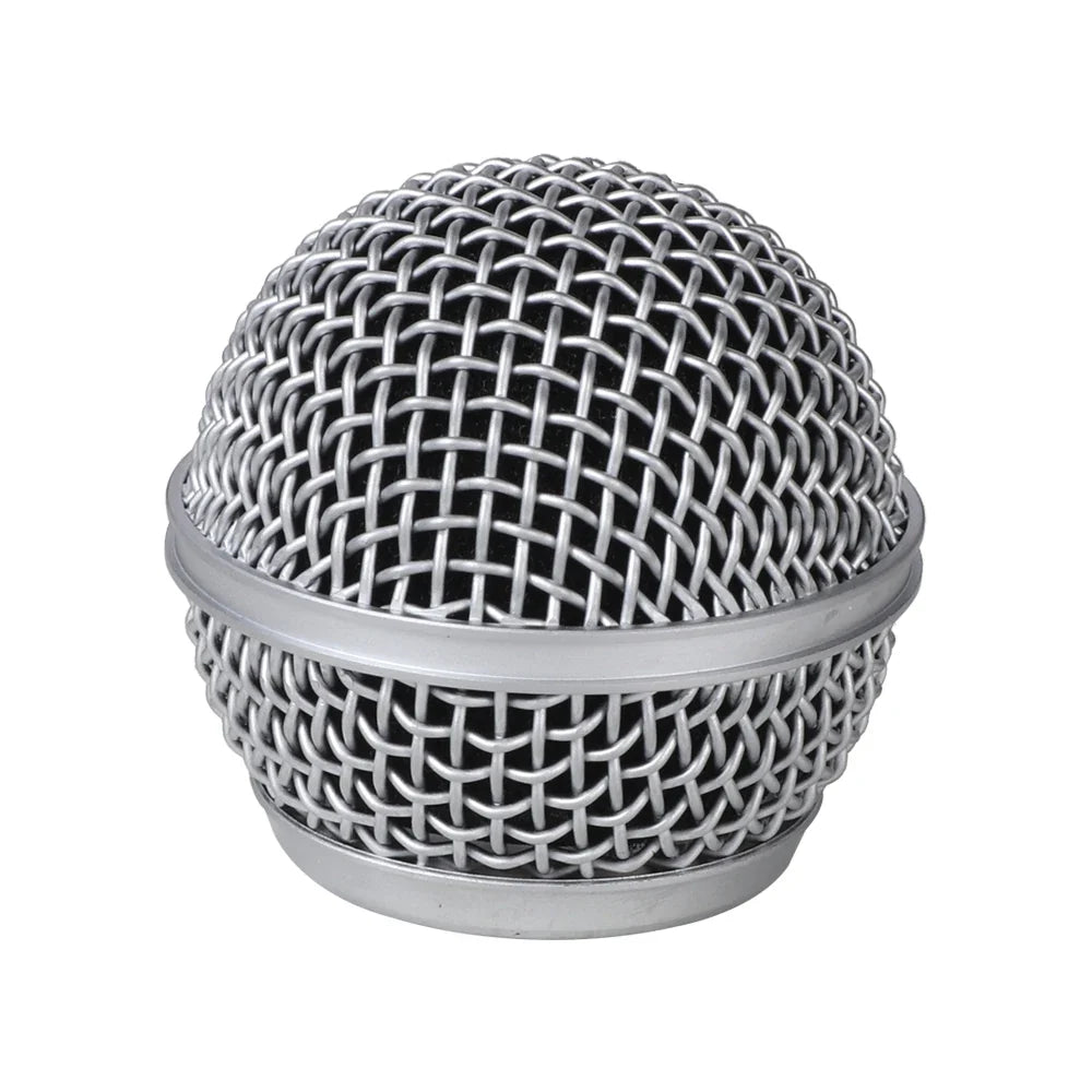 Mesh Ball Head Wired Wireless Microphone Grille Microphone Replacement Head Steel Shure SM58 Beta 58A