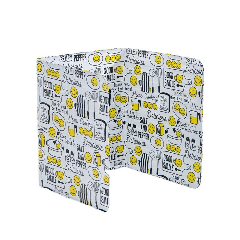 Foldable Aluminum‑Foil Kitchen Oil Splash Guard, High‑Temp Heat‑Insulating Grease Shield, Easy‑Clean Hob Surface Stain‑Resistant