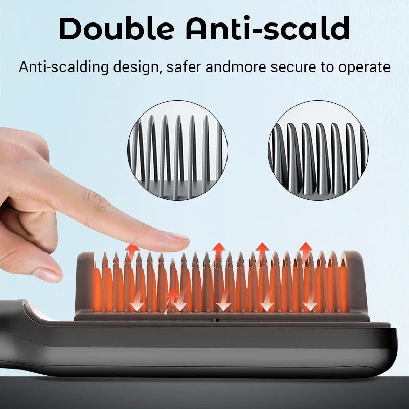 Professional Negative Ion Hair Straightener Hot Sale Mini Hair Straightener Hot Comb Customized Hairs Styling Tools Hairs Brush