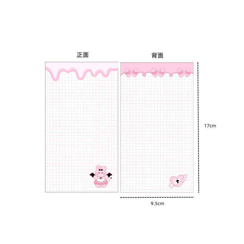 A6 Cute Binder Rabbit Week Plan Todo Paper Refill Accessories 120gsm Loose-leaf Notebook Journal Diary Paper School Stationery