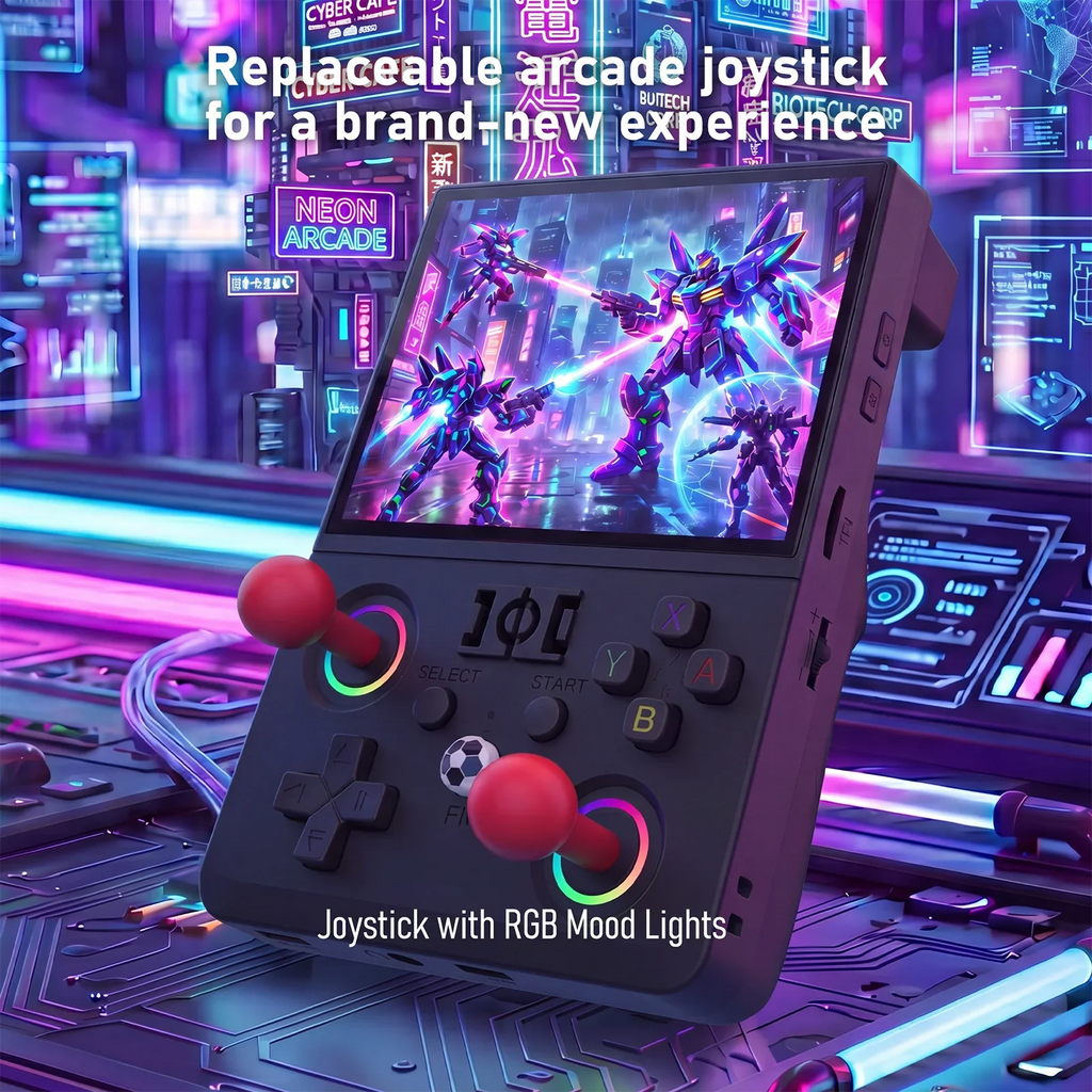 New R63 Max2 Retro Handheld Game Console Linux System 4.5 Inch IPS Screen 64G/128G Portable Pocket Player Built-in 18000+ Games