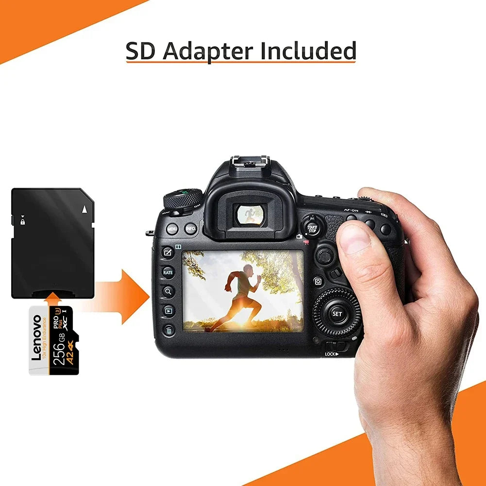 Lenovo Durable SD Cards Memory Card TF Cards Micro TF SD 512GB 256GB 128GB Magnet Proof UHS-I for Dashcam / PC / Mac / Android