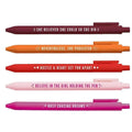 5pcs Motivational Pens Novelty Pens Motivational Messages Pen Inspirational Pen Set Black Ink Pens