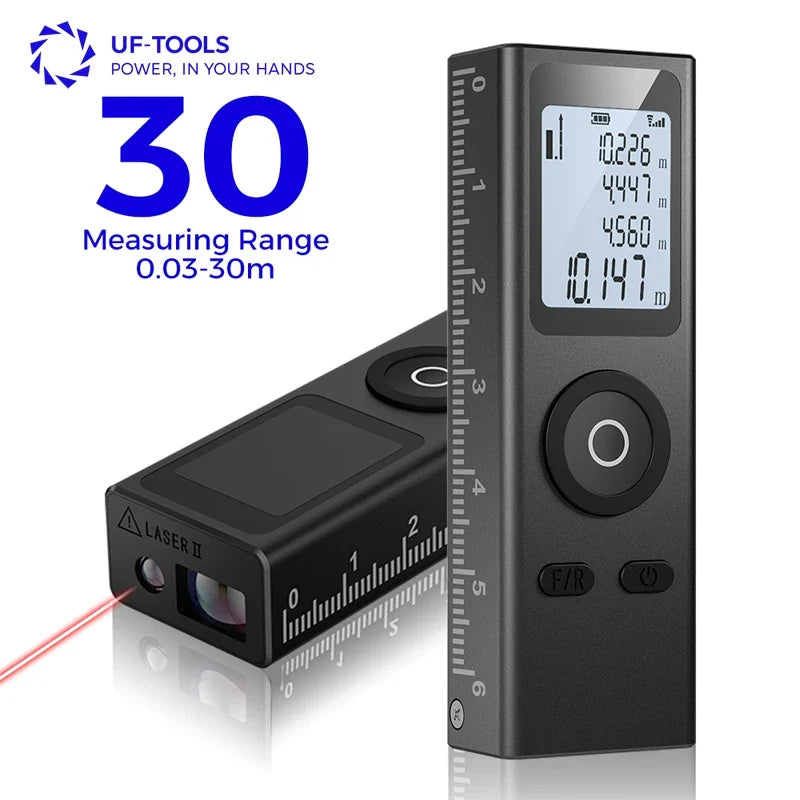 Laser Rangefinder Distance Meter Rangefinder Laser Tape Range Finder Building Mini Infrared Rangefinder USB Rechargeable 30M Hot