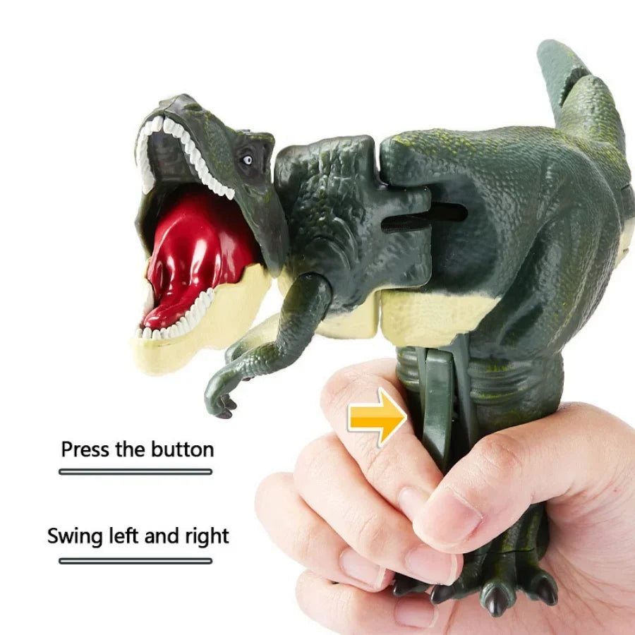 Press Bite Roaring Electronic T-Rex Dinosaur Toy, Shaking Head & Sound Effects, Interactive Tyrannosaurus Gift for Kids
