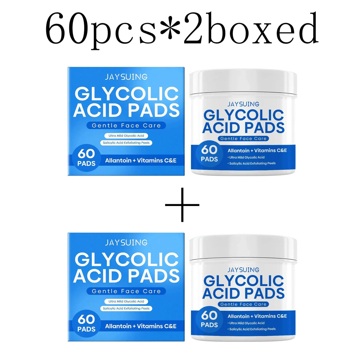 Glycolic Acid Exfoliating Pads - Gentle Peel Pads For Face, Brightening & Smoothing Skin With Salicylic Acid