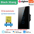 TNCE Tuya US WiFi or zigbee Smart Wall Switch 1/2/3/4 Gang Wire Touch Sensor LED Light Switches Smart Home Alexa Google Home
