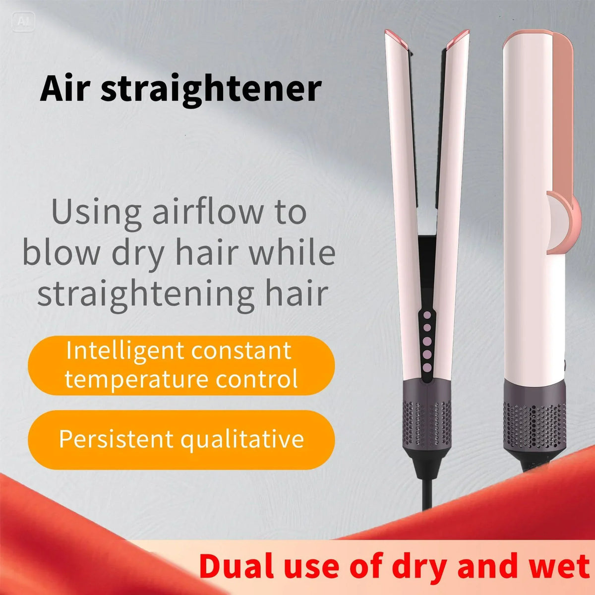 2-in-1 Professional Hair Straightener Fashion Hair Styling Essential for Smooth, Hair Straightener Sleek Looks EU/US/UK Plug
