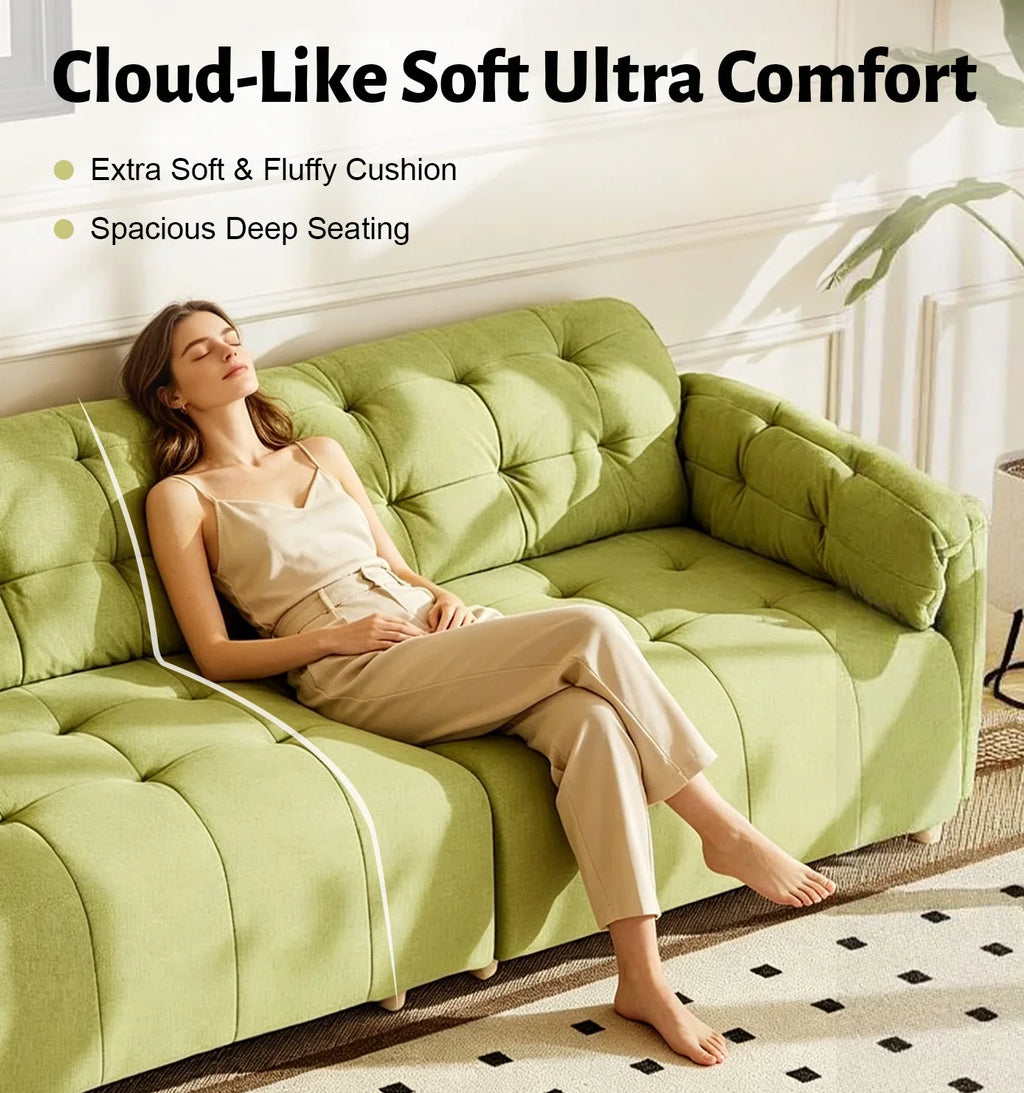 Double Storage Sofa With Hidden Storage Design Suitable for Small-Sized Living Rooms Bedrooms Apartments Studio Apartments Dormitories
