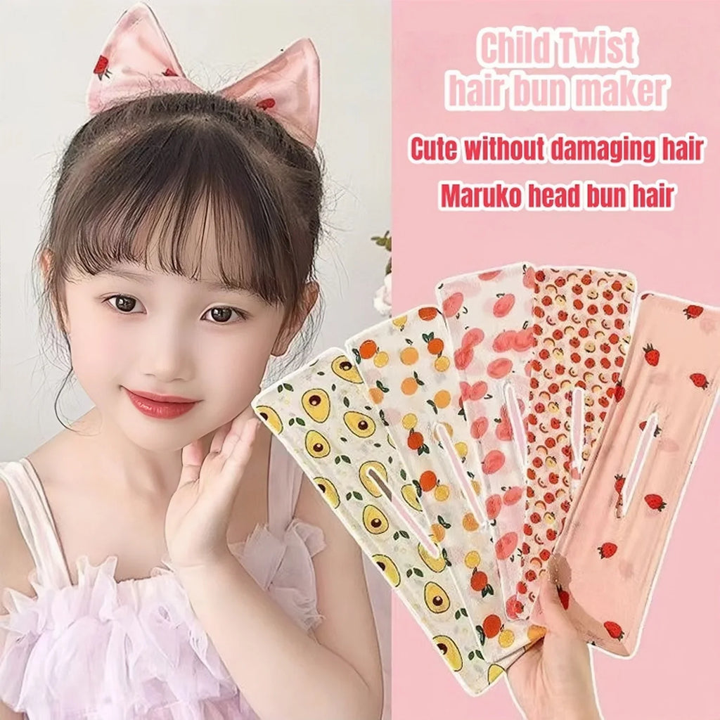Cute Children's Hair Straightener, Adjustable Headband Hair Clip, Bow Twist Clip Hair Straightener, Meatball Headband Accessory