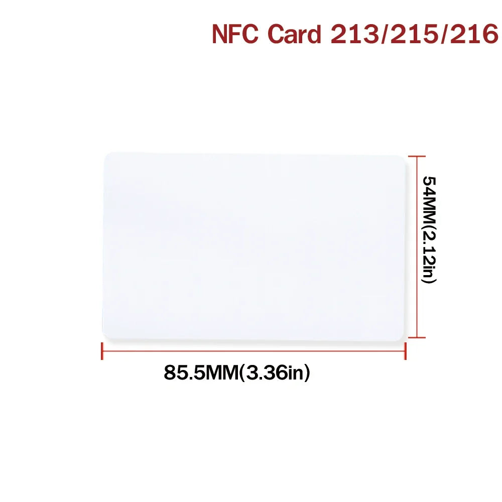10/50pcs NFC Ntag216 Ntag215 Ntag213 White Card TAG ISO14443A RFID Cards Ntag 213 Chip for All NFC Enabled Phones
