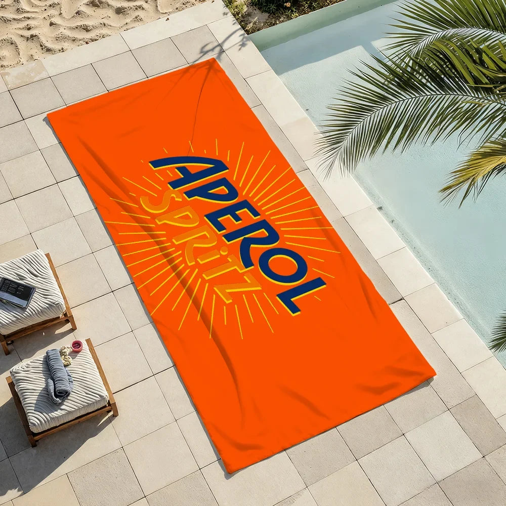 A-Aperol-Spritz Cool Fashion Towel Shower Sauna Travel Spa Quick Dry Gym Accessories Soft Large Beach Towels