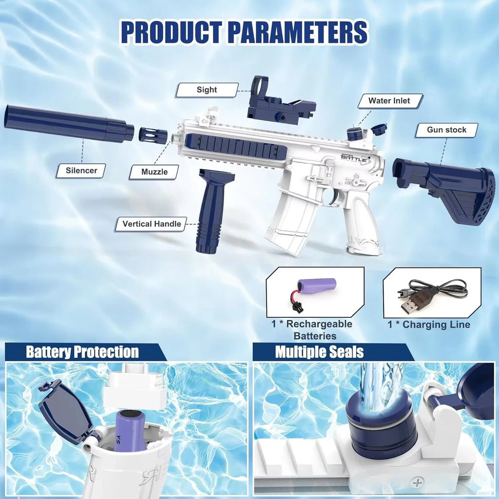Automatic Summer Electric Toy Water Gun Large-capacity Water Gun Beach Outdoor Water Fight Swimming Pool Toys Gifts